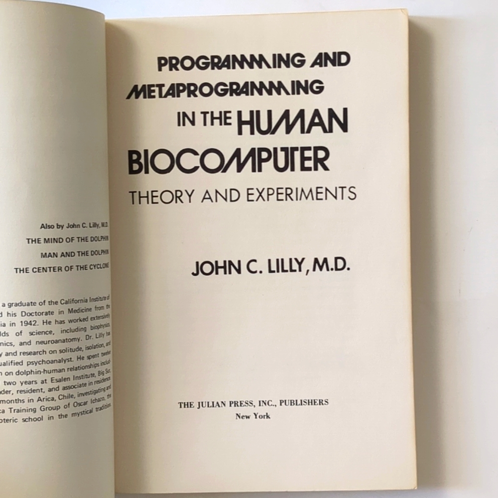 Programming and Metaprogramming in the Human Biocomputer - 1972 - Picture 4 of 11